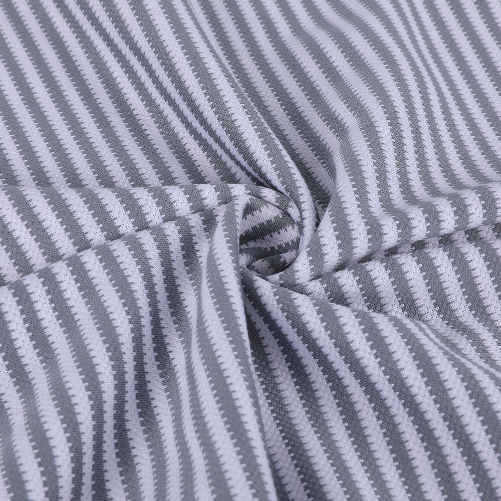 Singel Jacquard Eco-vänlig La Glossy Stripe 10/90 Mulberry Silk Cotton Tyg