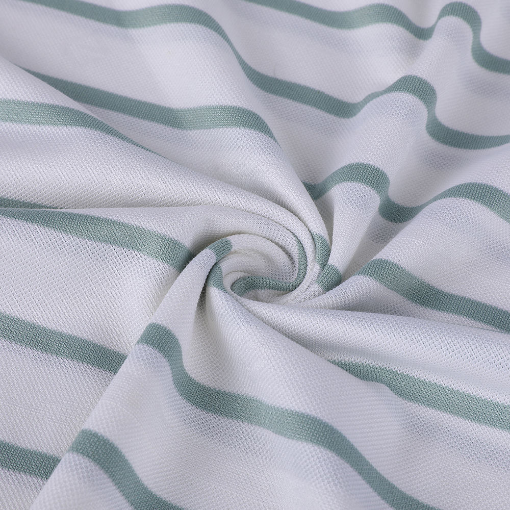 Single Jacquard Stripe Skin-Friendly 30/70 Cotton Mulberry Silk Fabric