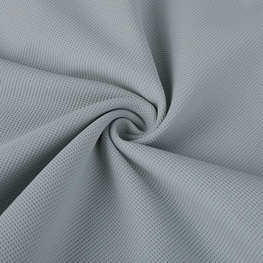 Anti-snagande utomhus fuktabsorption och snabb torkning av fritidspolyester dubbel jacquard fritidstyg